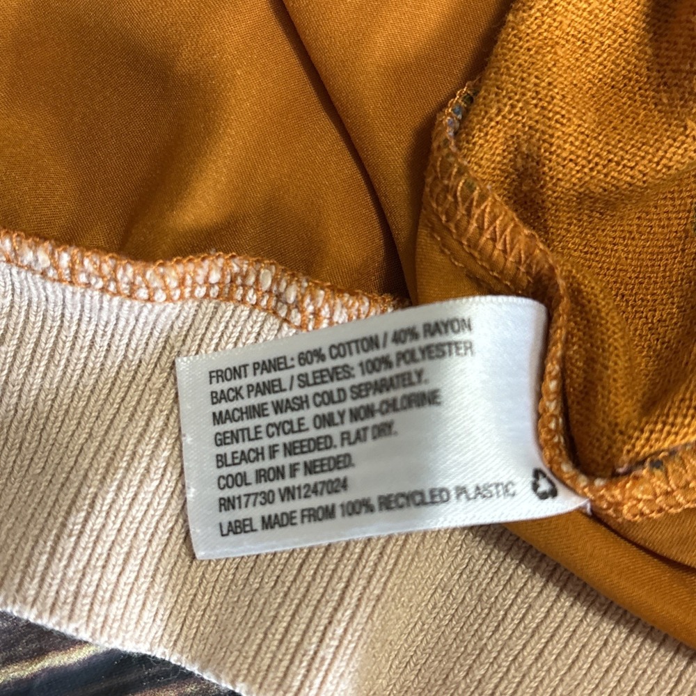 3.1PHILLIP LIM SWEATER SZ S MUSTARD PURPLE LEOPARD SPOTS PREPPY CHIC AESTHETIC - Picture 5 of 9